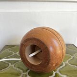 Lampe boule en bois vintage