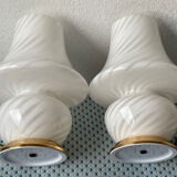 Paire de lampes champignon Murano