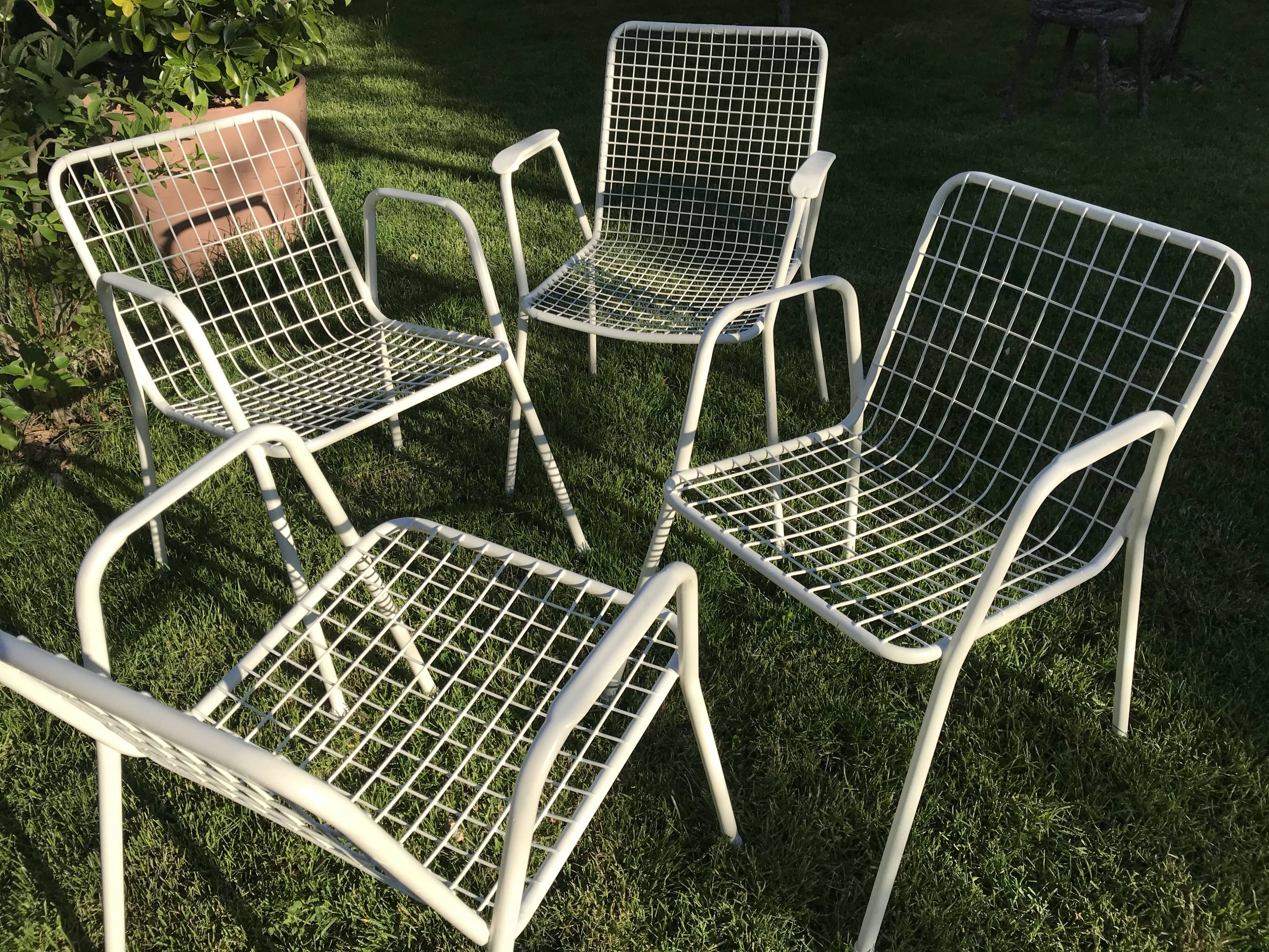 Lot of 4 chairs Emu vintage garden 1960-80's