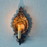 Gold wall candle holder