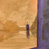 Vintage Surreal oil Painting by Gunar Thoren 1997