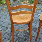 4 chaises bistro aux assises sérigraphiées