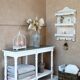Patinated drapiere console
