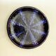 White terracotta dish enamelled with a blue sea urchin decoration