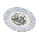 Plate "time is money" vintage digoin