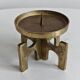 Brutalist candle holder in solid brass 1970s