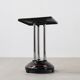 Art Deco pedestal table with black lacquered base, France 1920s