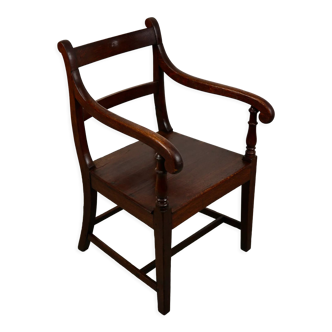 Antique english oak armchair 18th century