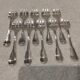 10 silver-plated oyster forks by Ravinet Denfert, shell-shaped goldsmith