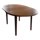 Scandinavian oval teak table with integrated extensions, 1960s, as good as new.