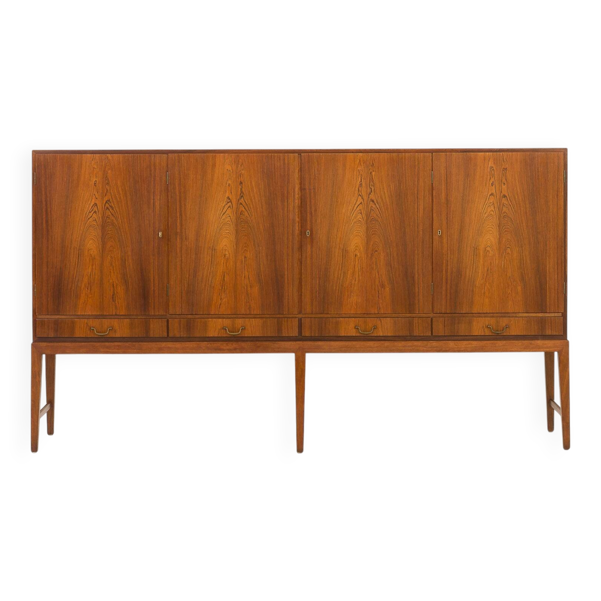 Rosewood highboard by Severin Hansen, Denmark, 1960s
