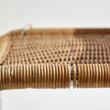 Tubular chair with wicker seat and backrest