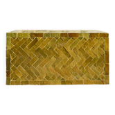Table basse en Zellige moderne vert olive