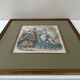 Anais Toudouze illustration print, antique French fashion , France, art print in wooden frame