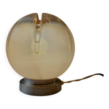 Vintage Murano table lamp with Mazzega lamp in glaze and silvered glass.