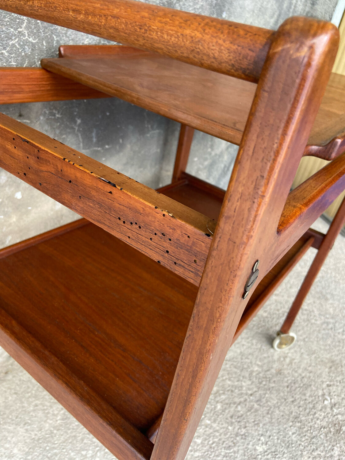 Teak kitchen trolley