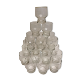 Set of 24 lever glasses