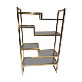 Gold metal shelf