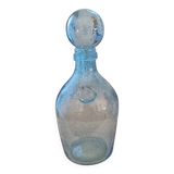 Biot blue glass carafe bottle