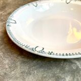Round and hollow dish St Amand & Hamage in white and blue iron earth