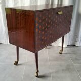 Vintage bar cabinet on casters
