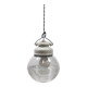 Porcelain lamp with a glass shade