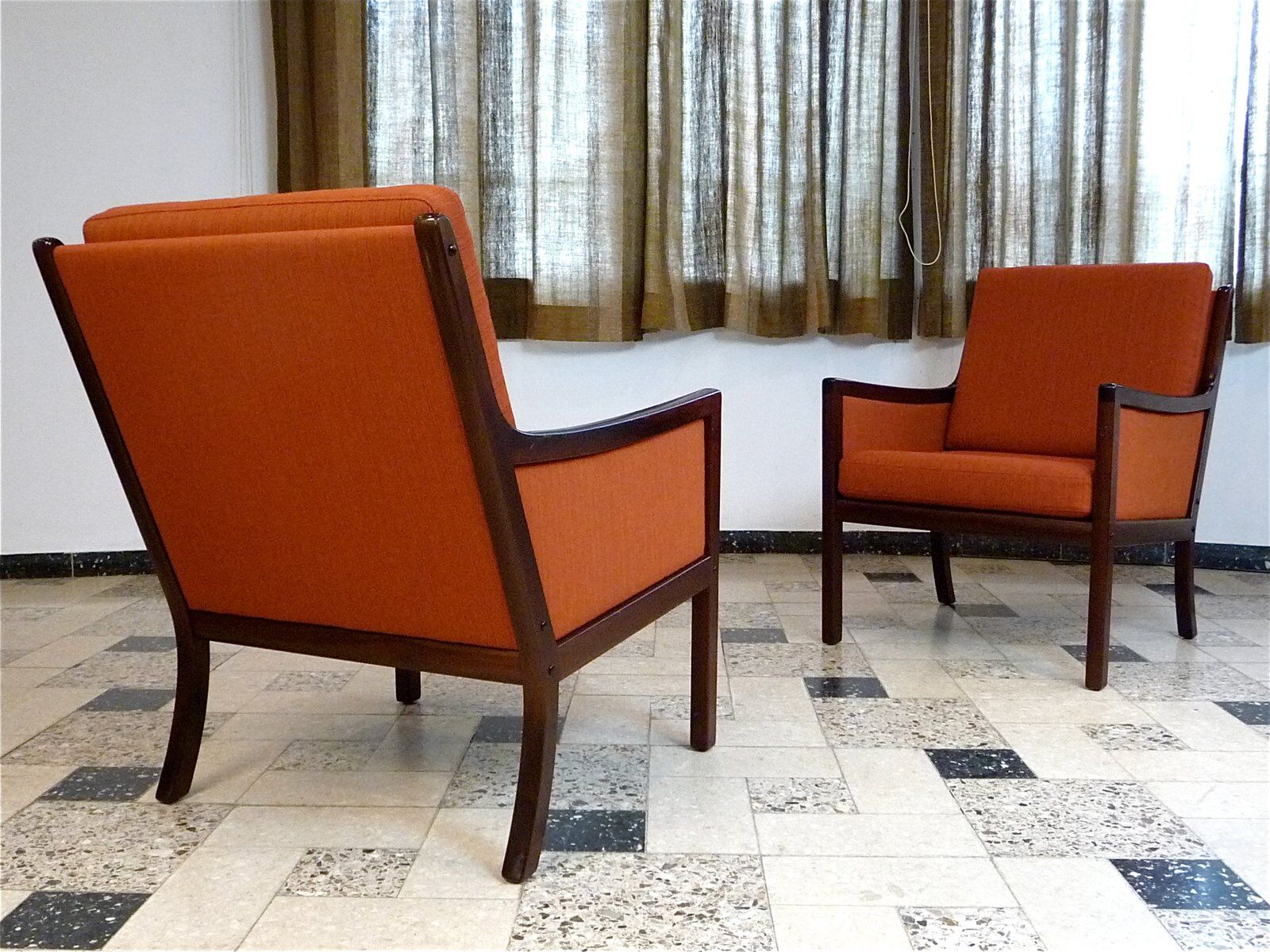 Fauteuils par Ole Wanscher pour Jeppsen, Danemark, années 1960.