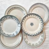 Set of 6 iron earth plates