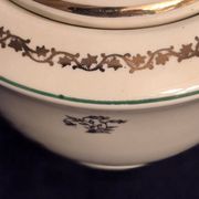 Antique sugar bowl, in Gien earthenware, Model Valence A040