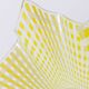 Pair of "Gingham" Chance Brothers cups with yellow checkered pattern and wavy edges.