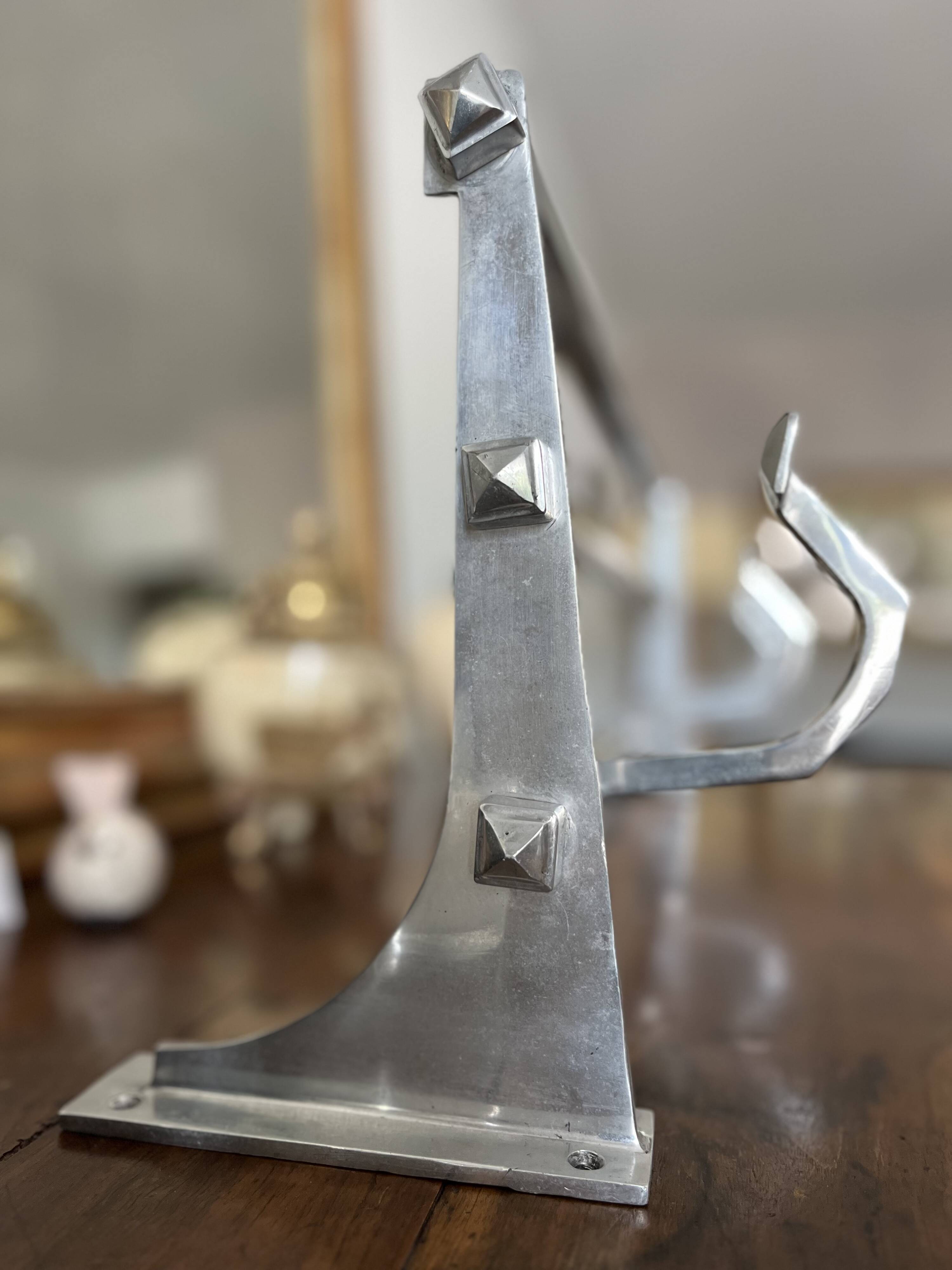 Wall-mounted coat rack aluminium — Industrial railway style — Vintage