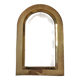 Miroir mural arche en laiton poli artisanat marocain, grand format 48x31 cm