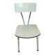 Chaise Formica verte vintage
