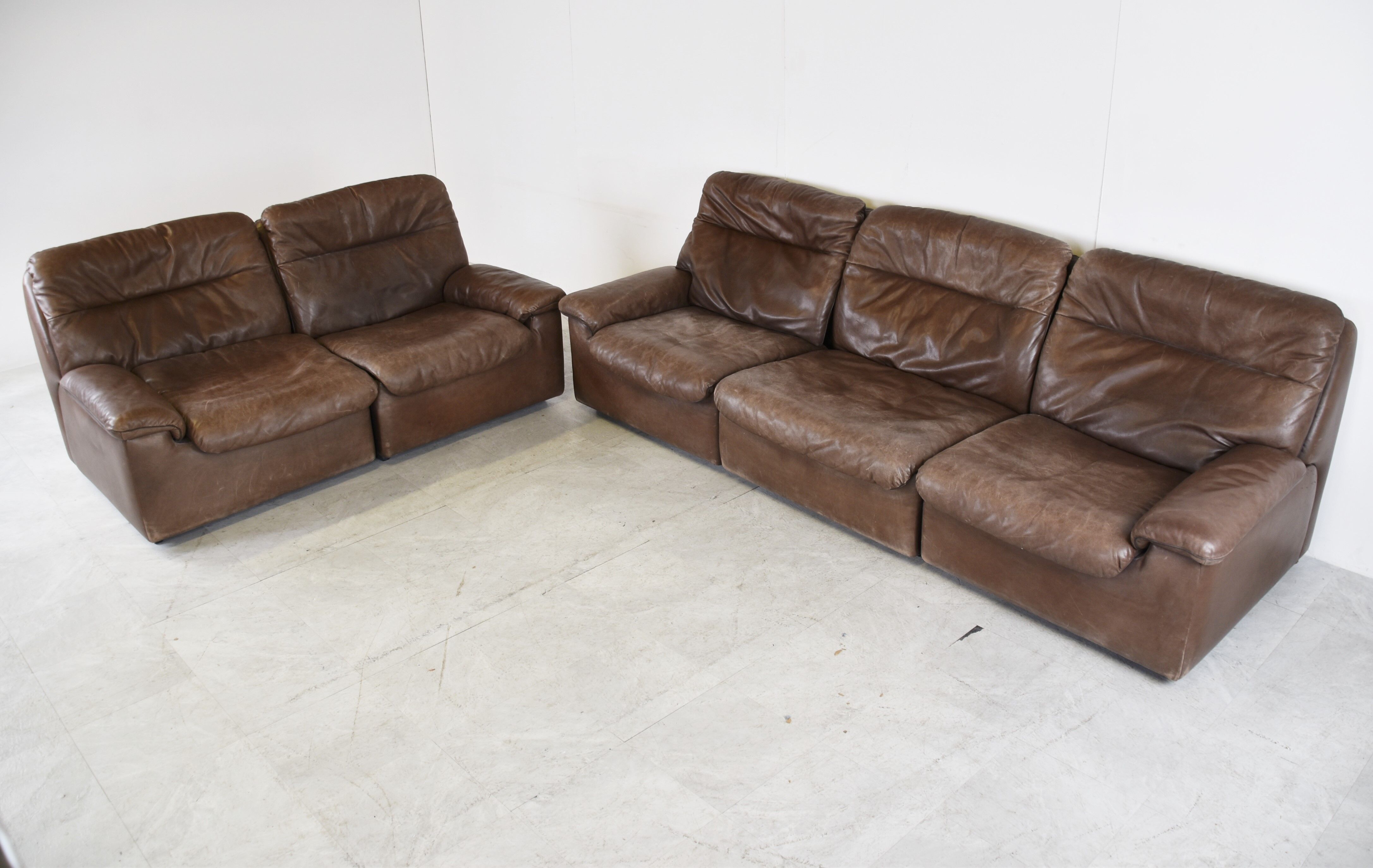 Vintage modular sofa set by De Sede, 1970s