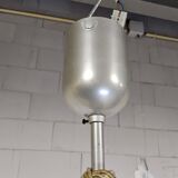 Antique orange German Art Deco WMF Ikora glass pendant lamp 1930