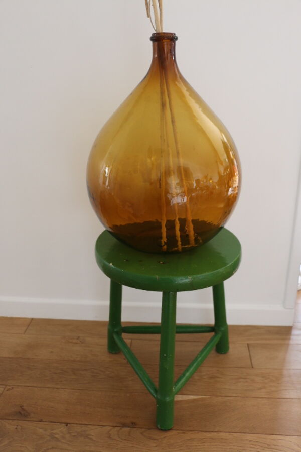 Tabouret tripode bois vert 400mm