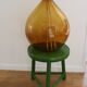 Green wood tripod stool 400mm