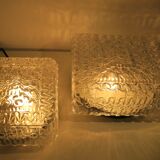 2 glass ceiling lights, 70 years