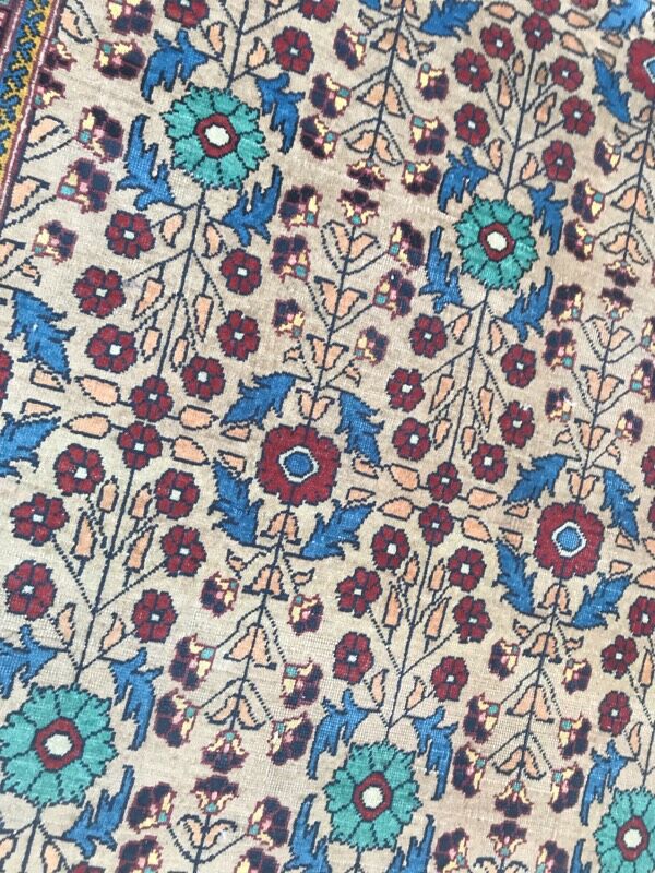 Pretty handmade old persian rug