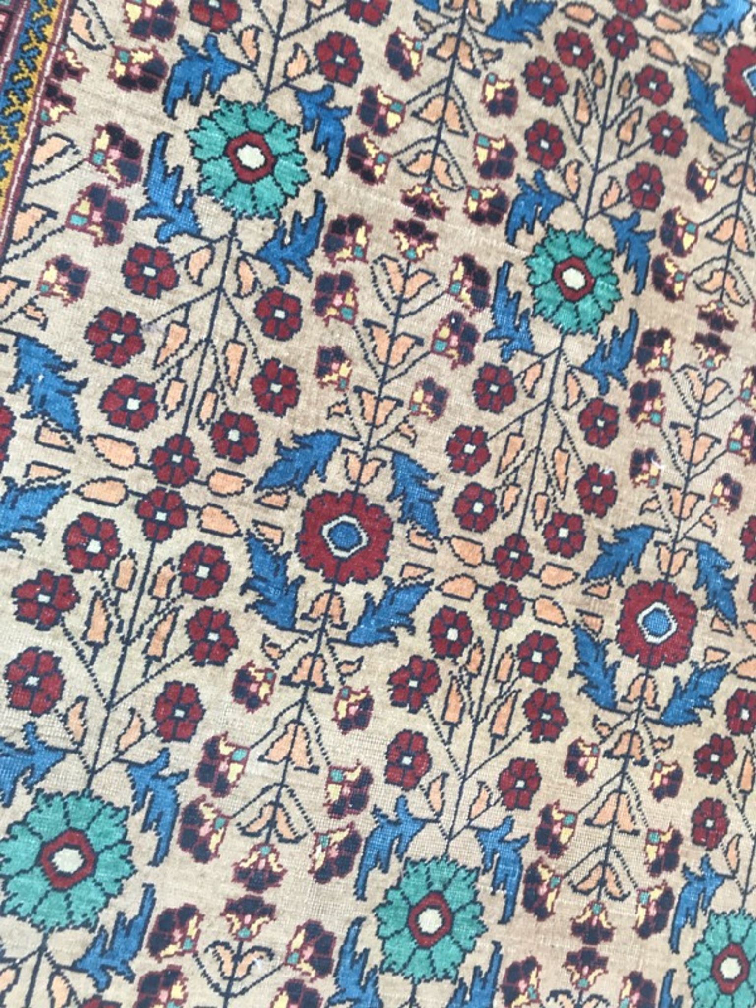 Pretty handmade old persian rug