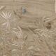 Large antique screen in coloured and embroidered silk, 19th century.