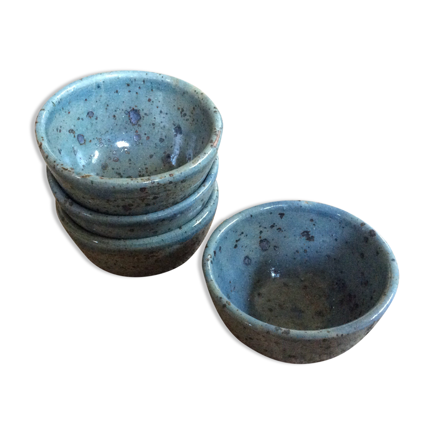 Series of 4 sandstone bowls