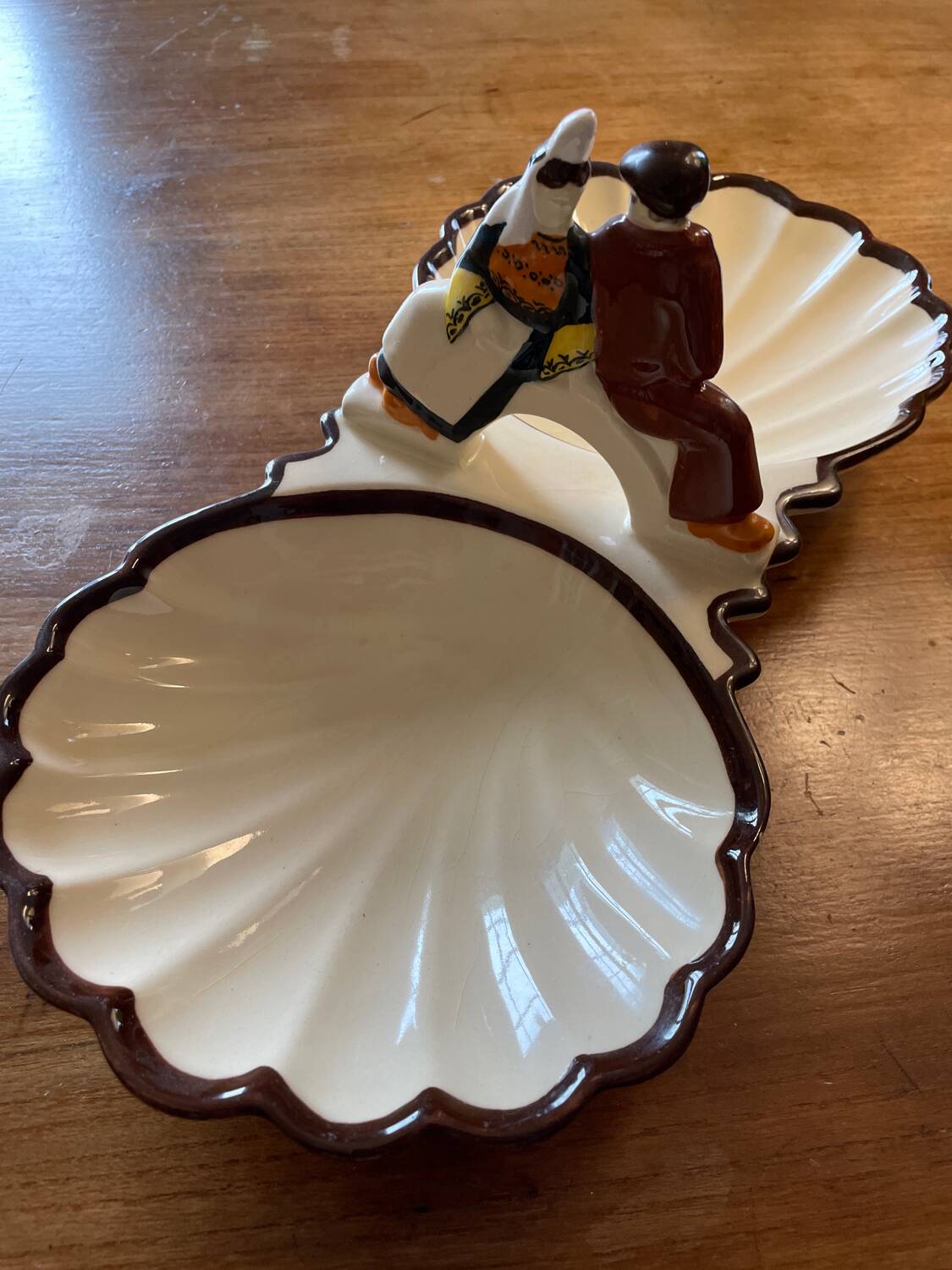 Henriot Quimper double earthenware bowl