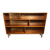 Bibliothèque en teck vintage danoise scandinave, années 1960