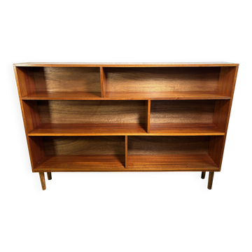 Bibliothèque en teck vintage danoise scandinave, années 1960