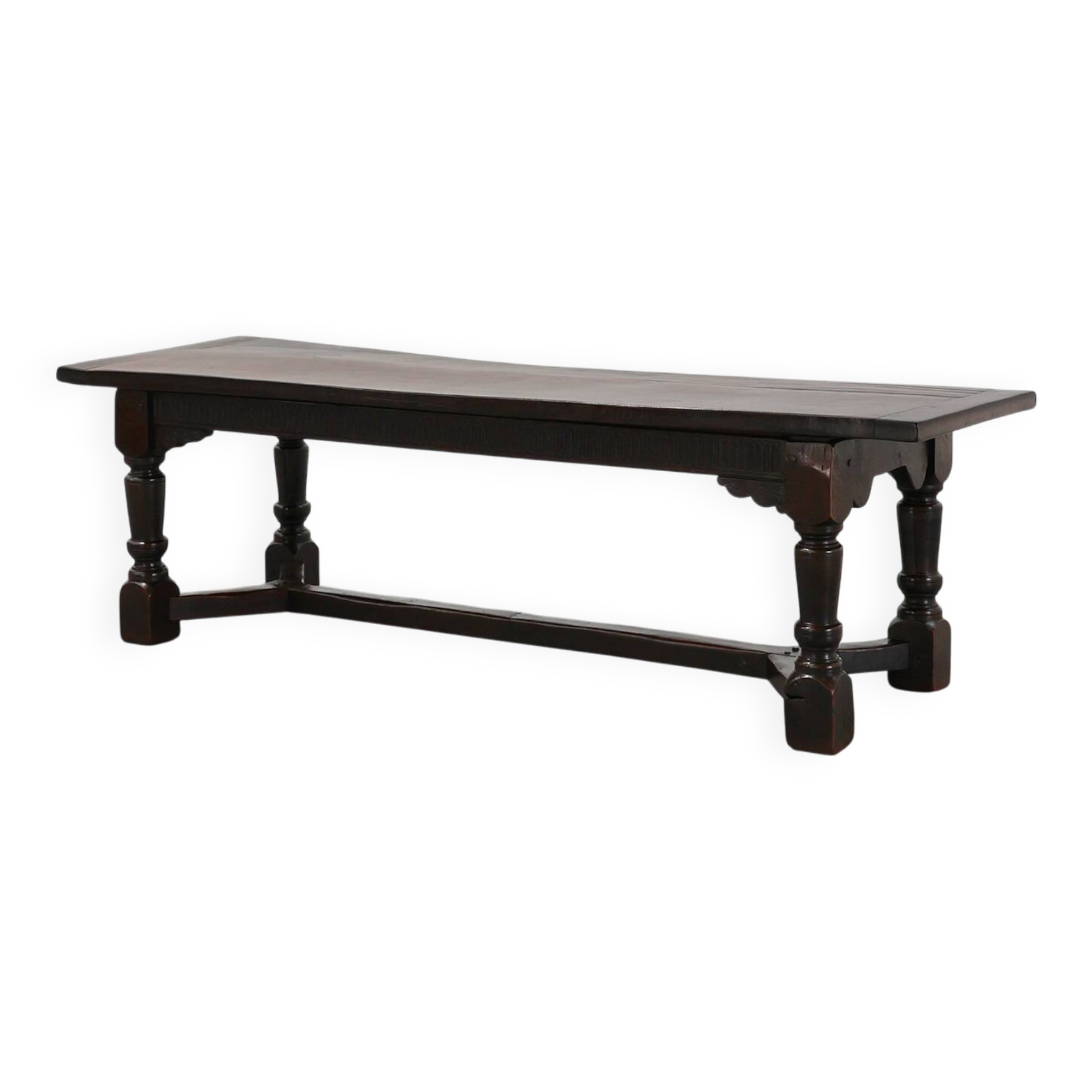 17th-Century Belgian full dark Oak Dining Table