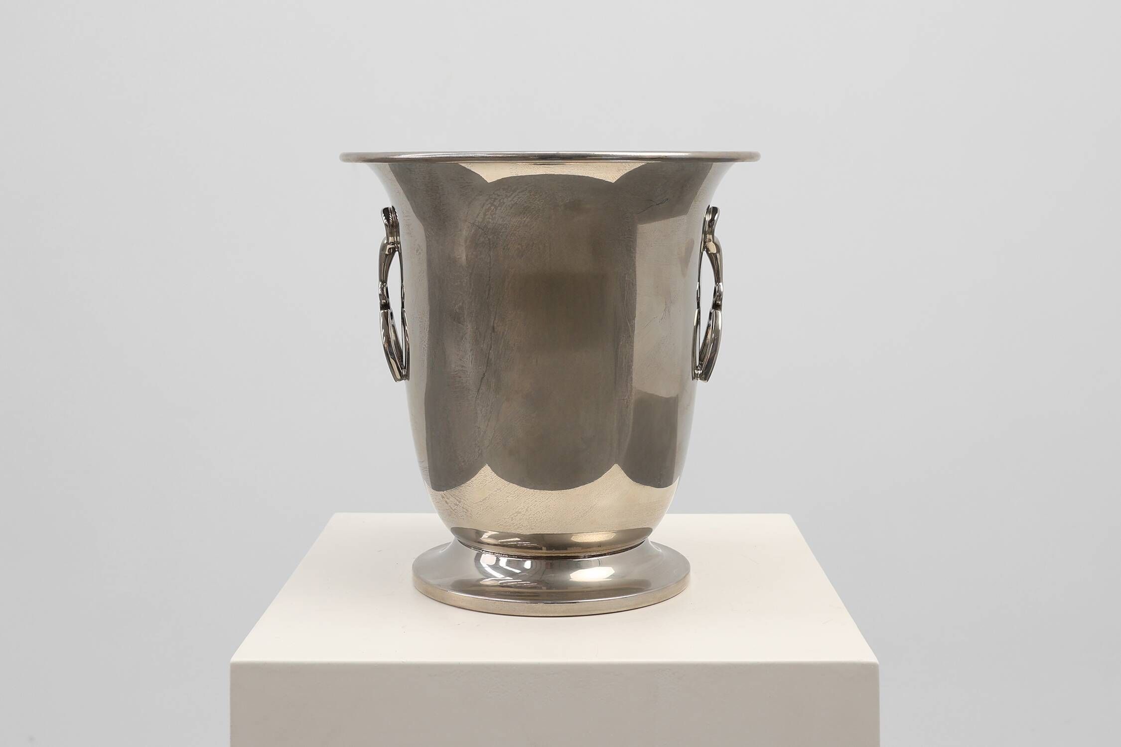 Art Deco Equestrian Champagne bucket with Stirrup handles, France 1930s