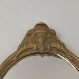 Bronze hand face of the middle XXe decor d'angelot