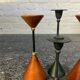 Série de 5 bougeoirs diabolo vintage