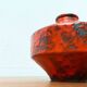 Vase Ufo en poterie Fat Lava brutaliste allemande du milieu du siècle, années 1960